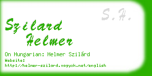 szilard helmer business card